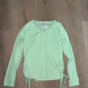 Mint Green Long Sleeve Kids Tee